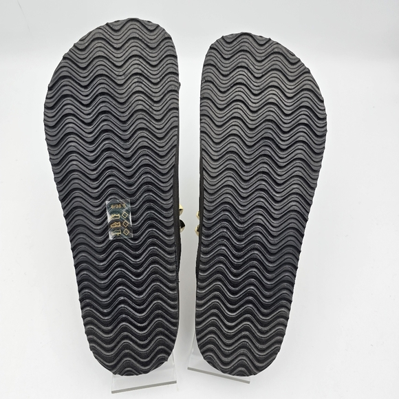 NWOT Dirty Laundry by Chinese Laundry Qiana Slide Sandals, Black/Gold Studs Sz 6 - Picture 8 of 9